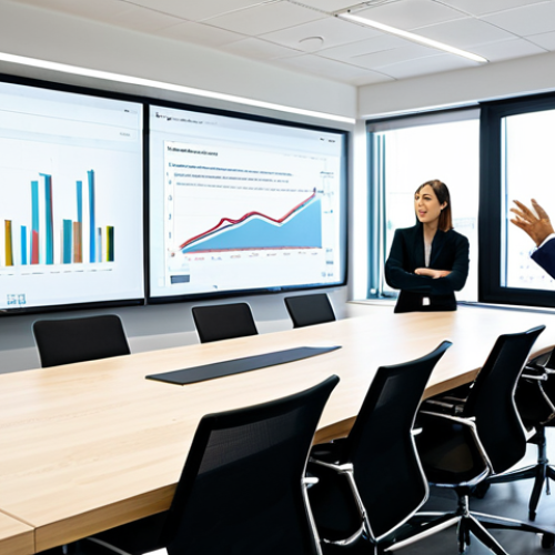 Home 6 A diverse team of content operations professionals, including men and women, collaboratively working around a modern conference table in a bright, open-plan office. They are engaged in strategic planning, discussing data displayed on a large wall-mounted screen. All individuals are fully clothed in professional business attire, appearing focused and collaborative. The setting is clean and modern, with natural light. safe for work, appropriate content, fully clothed, professional, perfect anatomy, correct proportions, natural pose, well-formed hands, proper finger count, natural body proportions, high quality photography.